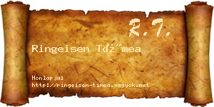 Ringeisen Tímea névjegykártya